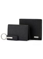 CK Black Wallet-Keychain-Card Holder Set For Men