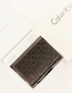 CK Brown Leather Trifold Wallet For Men