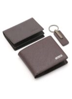 CK Brown Wallet-Keychain-Card Holder Set For Men