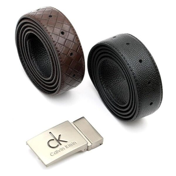 CK Leather Belt Set For Men