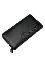 CK Long Black Leather Wallet For Unisex