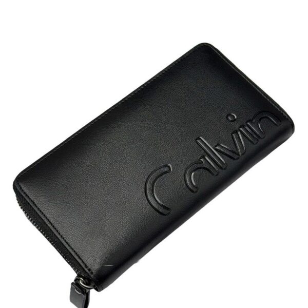 CK Long Black Leather Wallet For Unisex