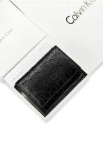 CK Monogram Trifold Black Wallet For Men