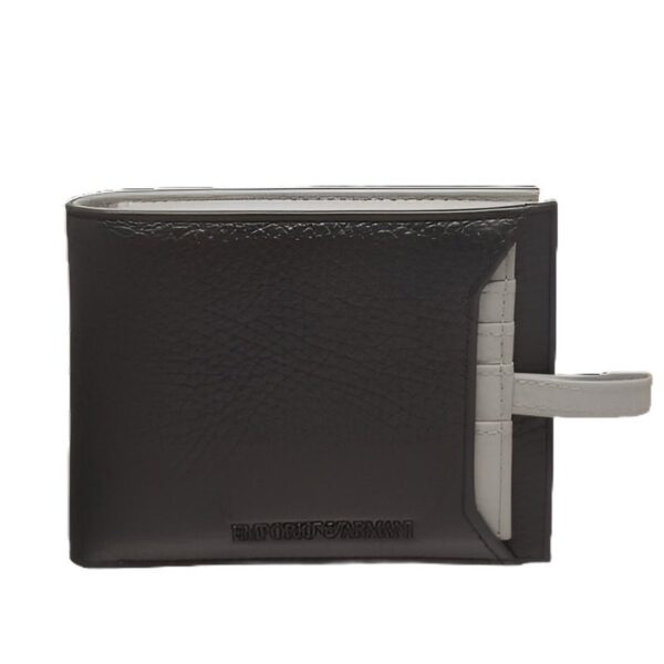 EA Black Leather Wallet For Men