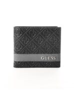 GU Black Leather Wallet For Men
