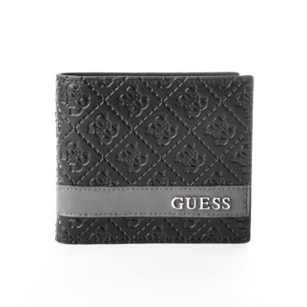 GU Black Leather Wallet For Men