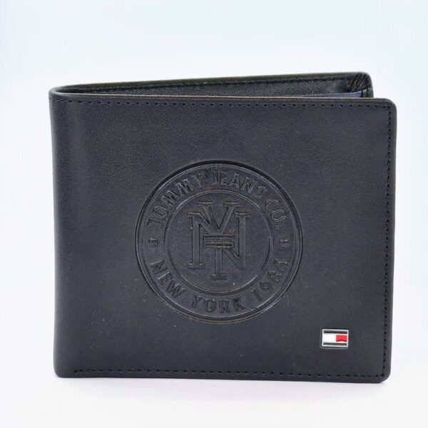 TH Black Leather Wallet