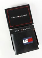 TH Black Leather Wallet For Men