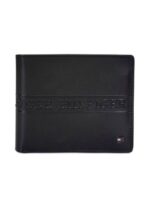 TH Black Leather Wallet For Men