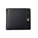 TH Black Leather Wallet For Men