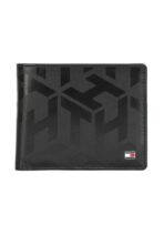 TH Black Leather Wallet For Men