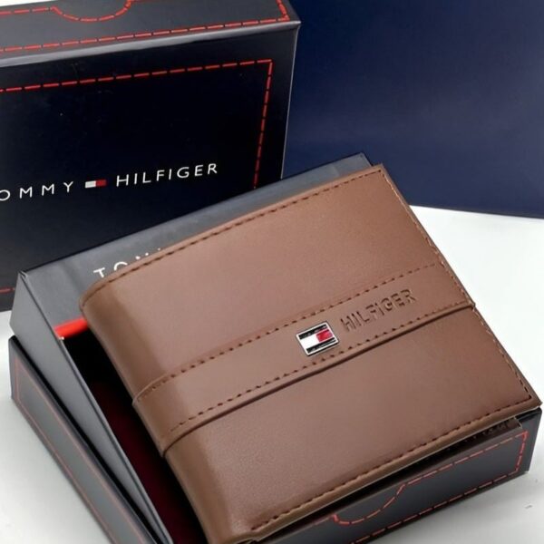 TH Brown Leather Wallet For Men