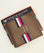 TH Brown Leather Wallet For Men