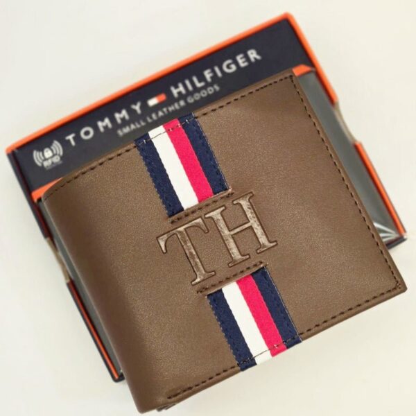 TH Brown Leather Wallet For Men