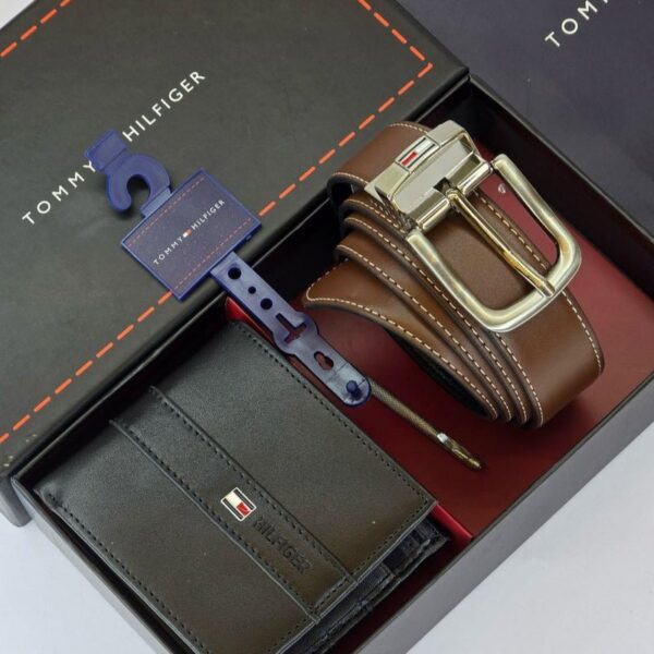 TH Leather Wallet-Belt Set For Men