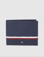 TH Navy Leather Wallet For Men