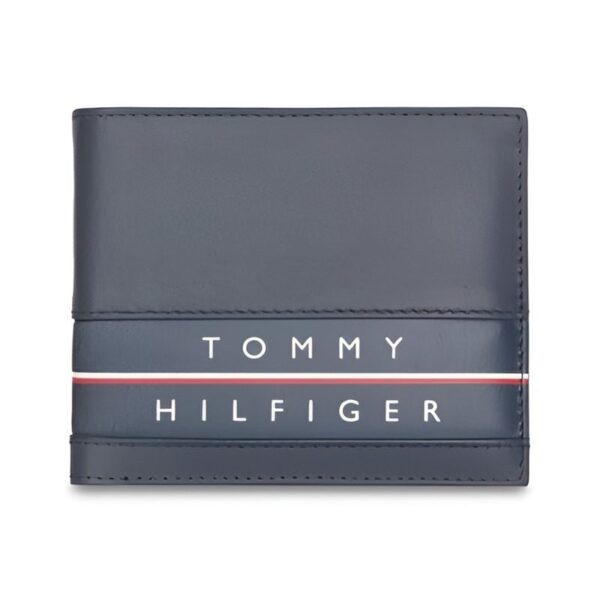 TH Navy Leather Wallet For Men
