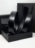 AX Black Leather Belt For Men - Image 2