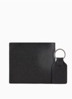 AX Black Leather Wallet & Keychain Set For Men - Image 2