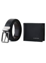 CK Black Leather Wallet-Belt Set For Men - Image 2
