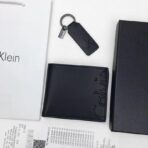 CK Black Leather Wallet-keychain Set For Men - Image 2