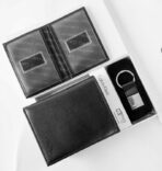 CK Black Leather Wallet-keychain Set For Men - Image 2