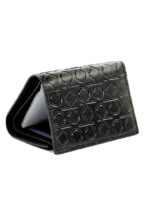 CK Monogram Trifold Black Wallet For Men - Image 2