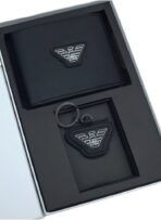 EA Black Wallet-Keychain Set For Men - Image 2