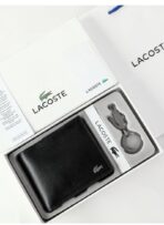 LC Black Leather Wallet-Keychain Set For Men - Image 2