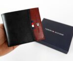 TH Black Leather Bifold Wallet For Men - Image 2