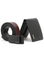 CK Black Leather Wallet-Belt Set For Men - Image 3