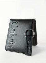 CK Black Leather Wallet-keychain Set For Men - Image 3