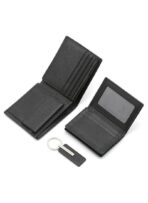 CK Black Wallet-Keychain-Card Holder Set For Men - Image 3