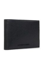 EA Black Leather Wallet & Keychain Set For Men - Image 3
