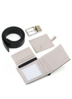 EA Black Leather Wallet-Belt Set For Men - Image 3