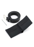 LC Black Leather Wallet-Belt Set For Men - Image 3
