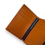 TH Camel Leather Trifold Wallet For Men - Image 4
