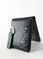 CK Black Leather Wallet-keychain Set For Men - Image 4