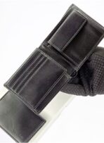 CK Black Leather Wallet-Keychain-Card Holder Set For Men - Image 4