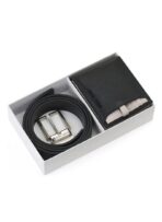 EA Black Leather Wallet-Belt Set For Men - Image 4