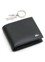LC Black Leather Wallet-Keychain Set For Men - Image 4