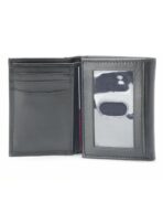 TH Black Leather Wallet-Keychain Set For Men - Image 4