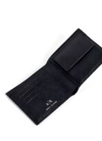 AX Black Leather Wallet & Keychain Set For Men - Image 5