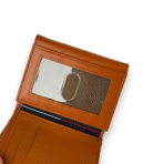 TH Camel Leather Trifold Wallet For Men - Image 5