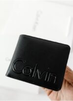 CK Black Leather Wallet-keychain Set For Men - Image 5