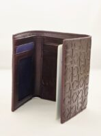 CK Brown Leather Trifold Wallet For Men - Image 5