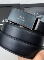 AX Black Leather Belt For Men - Image 6