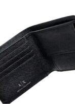 AX Black Leather Wallet & Keychain Set For Men - Image 6