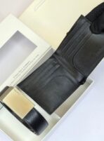 CK Black Leather Wallet-Belt Set For Men - Image 7
