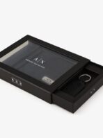 AX Black Leather Wallet & Keychain Set For Men - Image 8